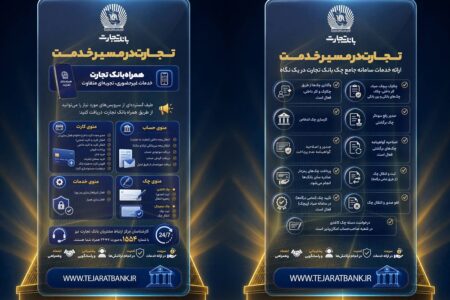 خدمات غیرحضوری، کارت و سامانه جامع چک بانک تجارت در دسترس مشتریان